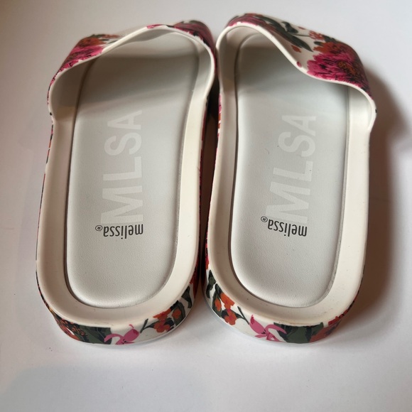 Melissa Women's Floral Slide Sandals - Pink and Cream - Picture 3 of 5